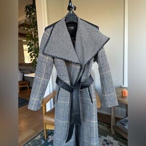 Mackage Double Face Side Stripe Wrap Coat